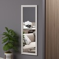 Oglinda decorativa, Siam, Ovea, 40x105x2 cm, MDF , Alb