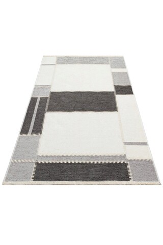 Covor de hol, Nk 08, 75×150 cm, Poliester, Gri/Antracit Eko Halı