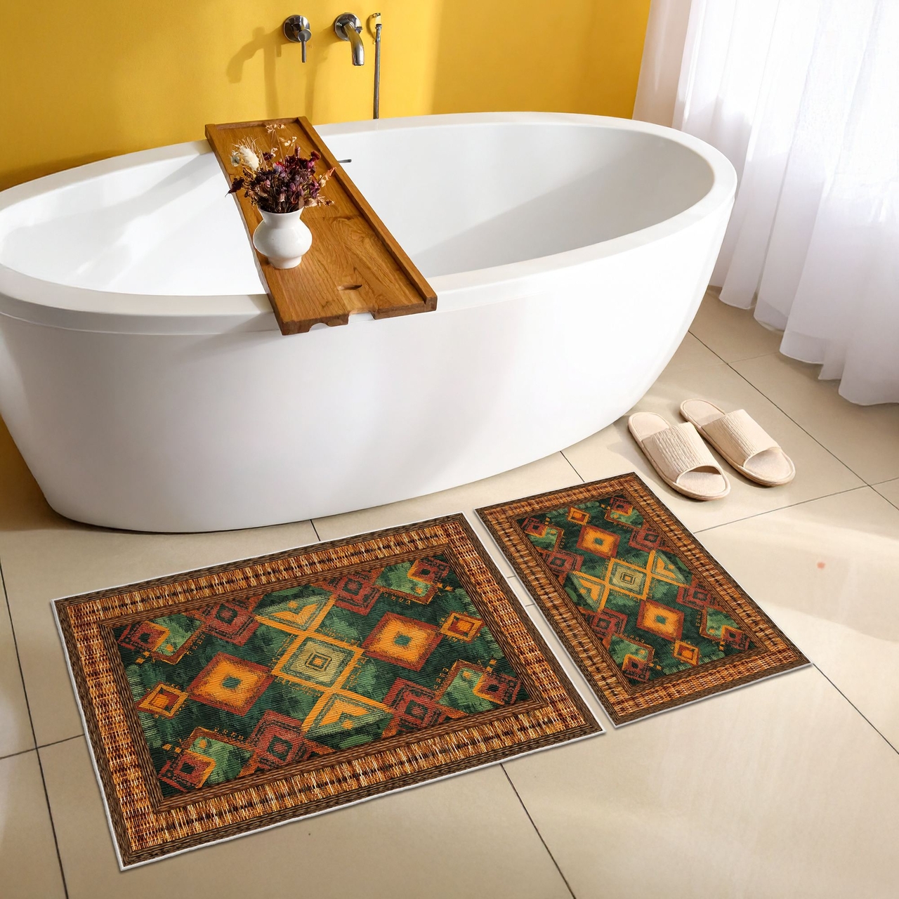 Set covorase de baie, L'essentiel Maison, Asr16, Verde - view 4