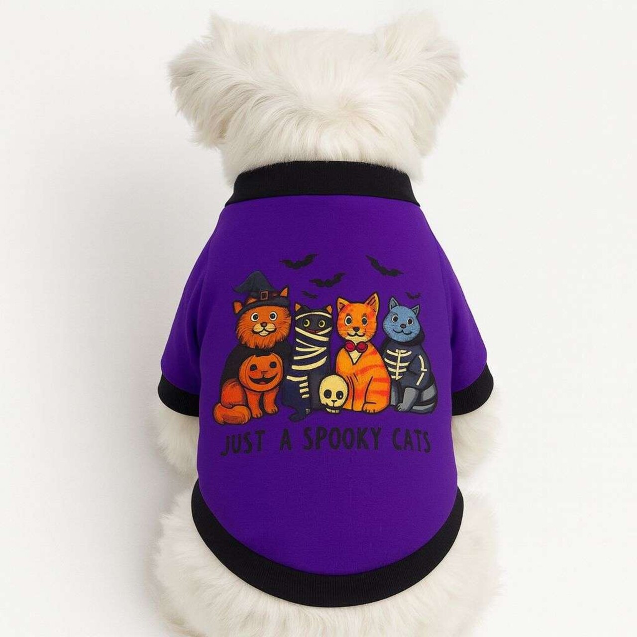 Hanorac pentru câini, Paws &amp; Whiskers, Purplespookycat, Mov - view 2