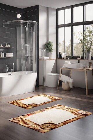 Set covorase de baie, Cartwright, CT-5243, Poliester, Multicolor