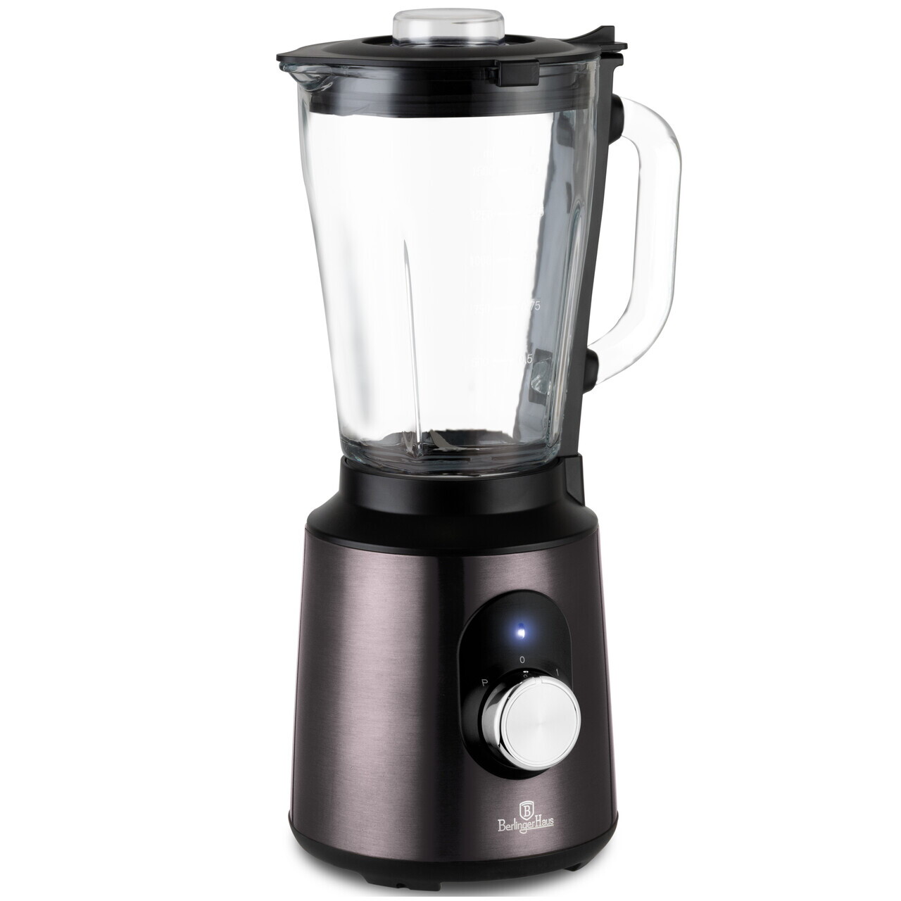 Blender de masa Berlinger Haus, Carbon Pro, 1000W, 1.5 L, inox/sticla/plastic, gri inchis/transparent - imagine 7