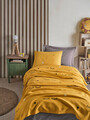 Set cuvertura pique Single 2 piese, Dide - Yellow, Eponj Home, Bumbac