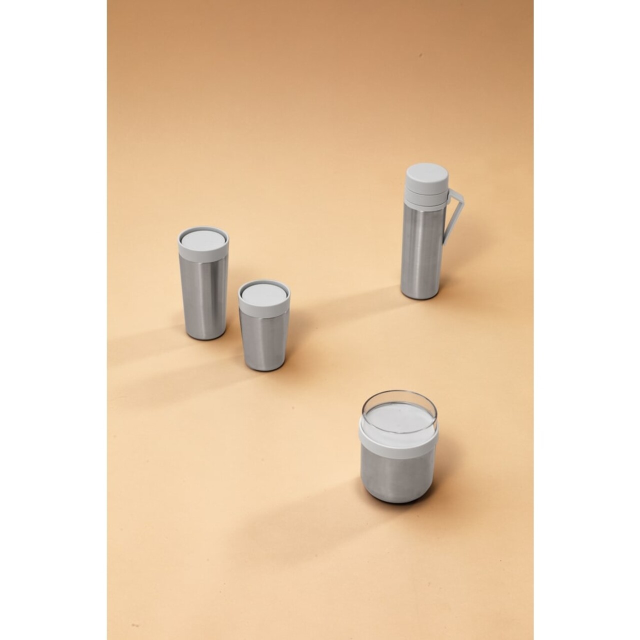 Cana termos, Brabantia, Make&Take, 8.1x17.3 cm, 360 ml, otel, gri deschis