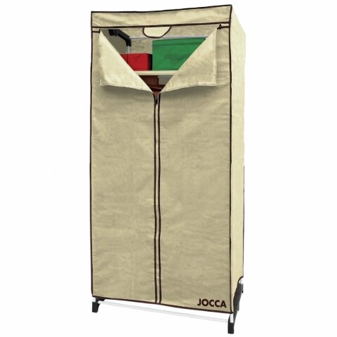 Dulap pentru depozitare cu raft Beige, Jocca,  50x75x180 cm, TNT/metal, bej