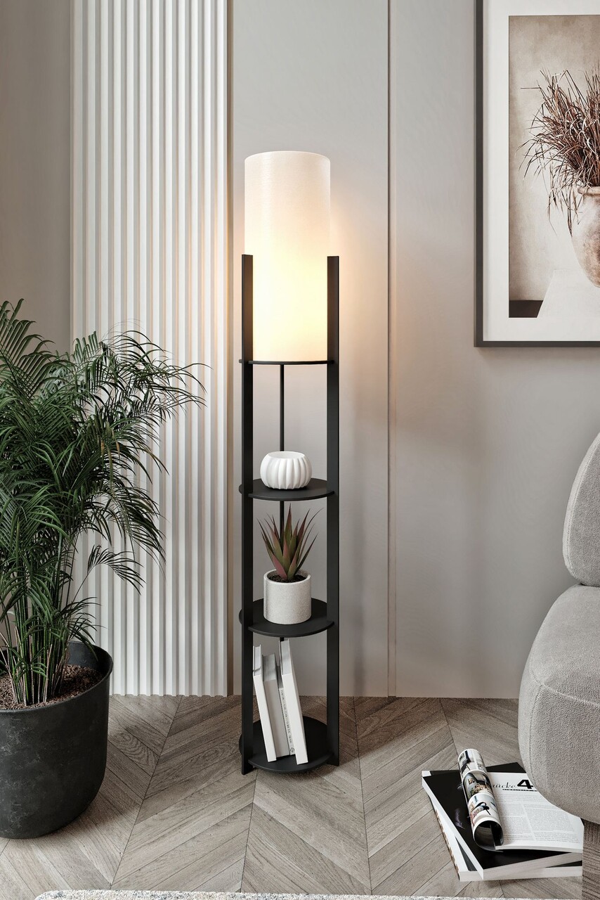 Lampadar, L'essentiel Maison, 666PTR1146, Negru