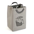 Cos de rufe cu manere Versa, 30x36x55 cm, poliester, gri
