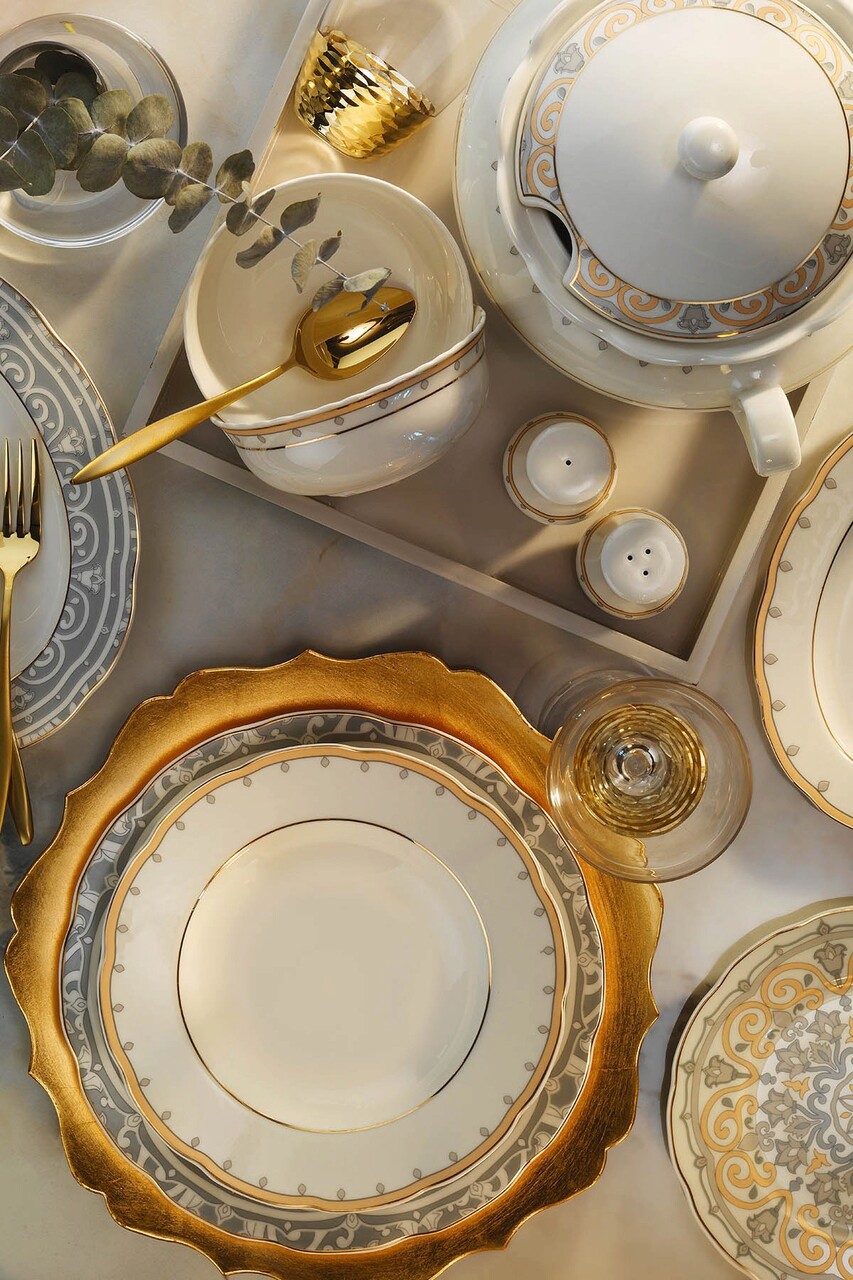 Serviciu de masa 62 piese BNOLY62YT43012243, Kutahya Porselen, ceramica, multicolor - 1 | YEO