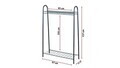 Suport de haine, Hanah Home, Lura, 87x137x32 cm, Negru
