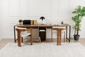 Birou, Nordure, Twin Study Desk, 240x74x60 cm, Pin Atlantic / Negru
