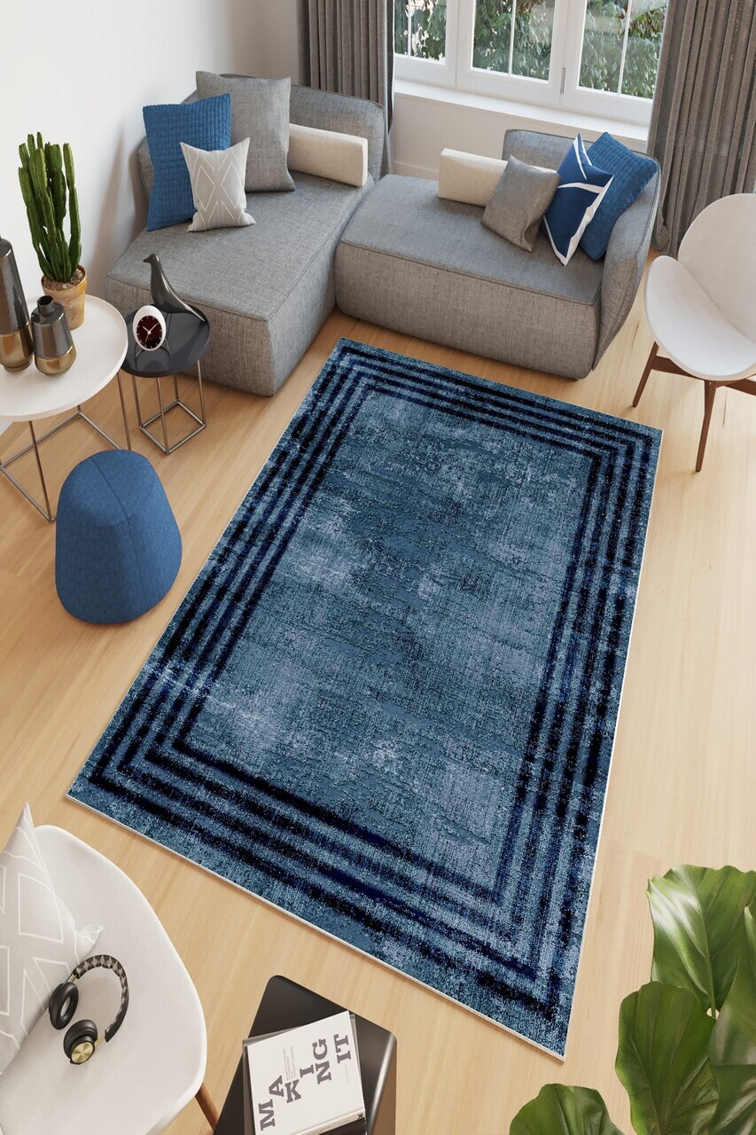 Covor W787 180x280 cm Poliester Albastru