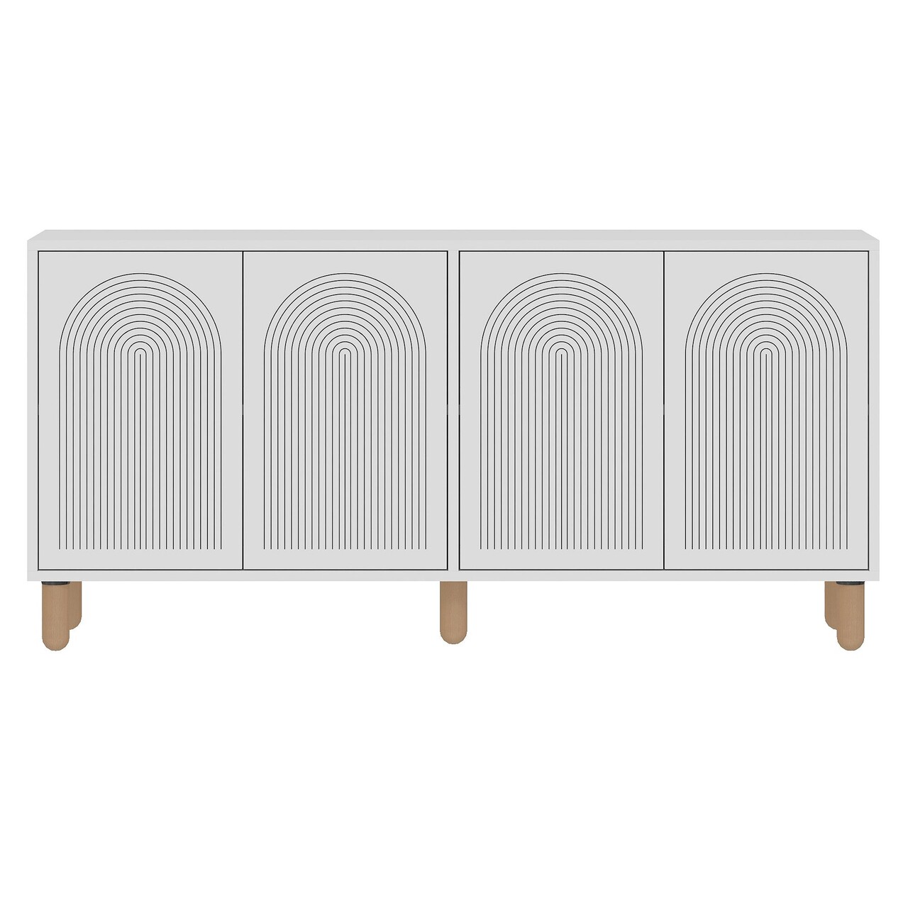 Consola, Hanah Home, Doresta, 150x73x36 cm, PAL, Alb - imagine 4