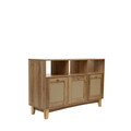 Comoda Notto, Homla, 110x35x72 cm, MDF/ratan, natur