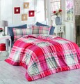 Lenjerie de pat dubla Alexia, Majoli Home Collection, 4 piese, 200x220 cm, 100% bumbac ranforce, multicolor