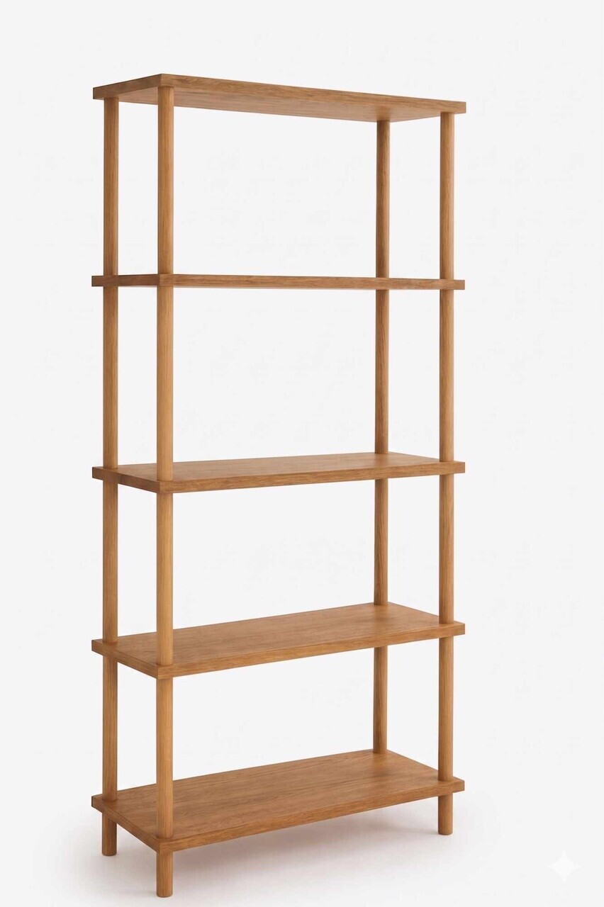 Corp biblioteca, Hanah Home, Pk261, 60x136x25 cm, PAL, Pin — imaginea 4