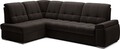 Coltar extensibil stanga 3 locuri ELTAP, LT-22NU, Sado, 272x192x95 cm, lemn/poliester, maro inchis