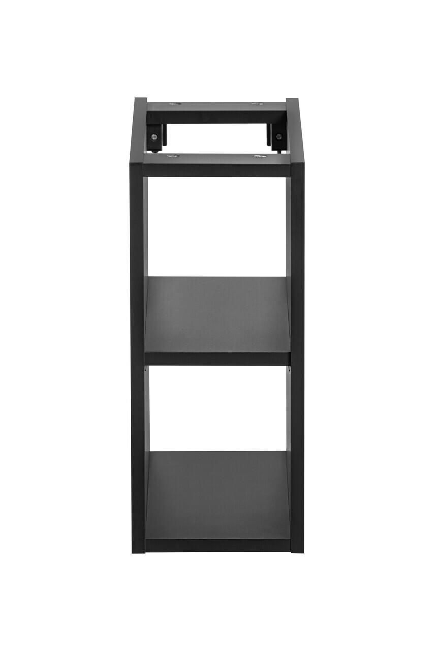 Set mobilier baie, dulap dublu si 2 lavoare, 140 cm Lola, Santa Fe Black, Comad, MDF/PAL laminat, negru mat — imaginea 12