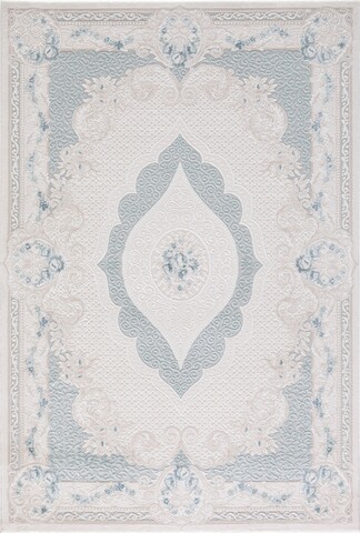 Covor Aspen, Decorino, 80x300 cm, acril, crem/turcoaz