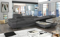 Coltar extensibil dreapta 4 locuri ELTAP, Armd-37, Armando, 289x203x85 cm, lemn/poliester, gri