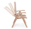 Scaun pliabil cu spatar reglabil gradina/terasa Maryland, Bizzotto, 61.5 x 64 x 109 cm, lemn de tec/otel
