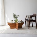 Masuta de cafea, Neostill, Amphora, 92x36x92 cm, Sticla temperata , Castan