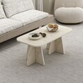 Masuta de cafea, Hanah Home, Mantar, 90x39x45 cm, Travertin
