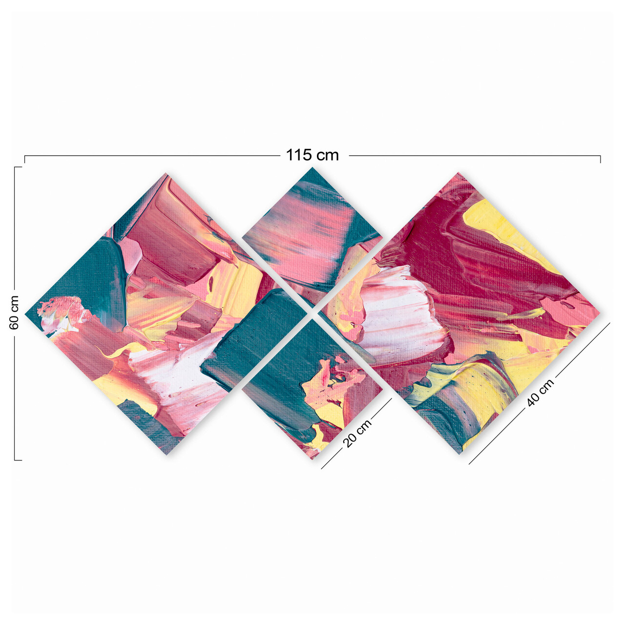 Set 4 tablouri decorative, 4MDF3577062, MDF, Imprimat UV, Multicolor