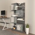 Corp biblioteca, Zena Home, Arya, 80x160x24.6 cm, PAL, Antracit/Alb