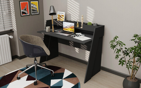 Birou, retricy, broklyn, 123.6x59.6x93.4 cm, pal, antracit