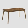 Masa Little, Homla, 140x75x76 cm, lemn de cauciuc, maro