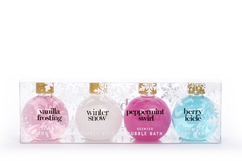 Set 2 geluri de dus si 2 spume de baie, Bath Baubles, Tri-Coastal Design, 100 ml