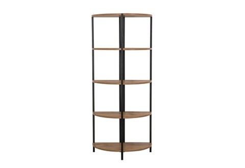 Corp biblioteca, Sapphire, Mona Rafix, 66x155x34 cm, PAL, Pin Atlantic / Negru