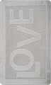 Covoras de baie, Cecilia, Love, 60x100 cm, Polipropilena, Gri