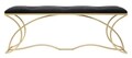 Bancheta Sunshine, Mauro Ferretti, 120x40x45 cm, catifea, negru/auriu