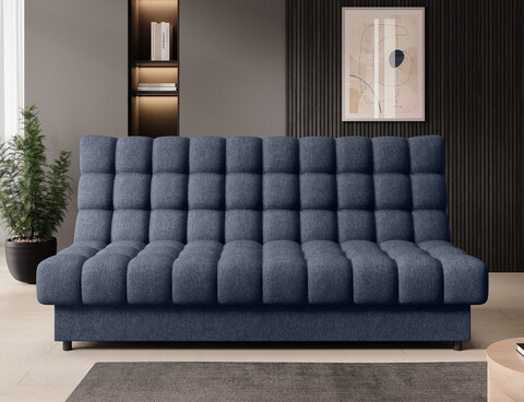 Canapea extensibila 3 locuri ELTAP, Clareta, 197x95x96 cm, lemn/poliester, albastru