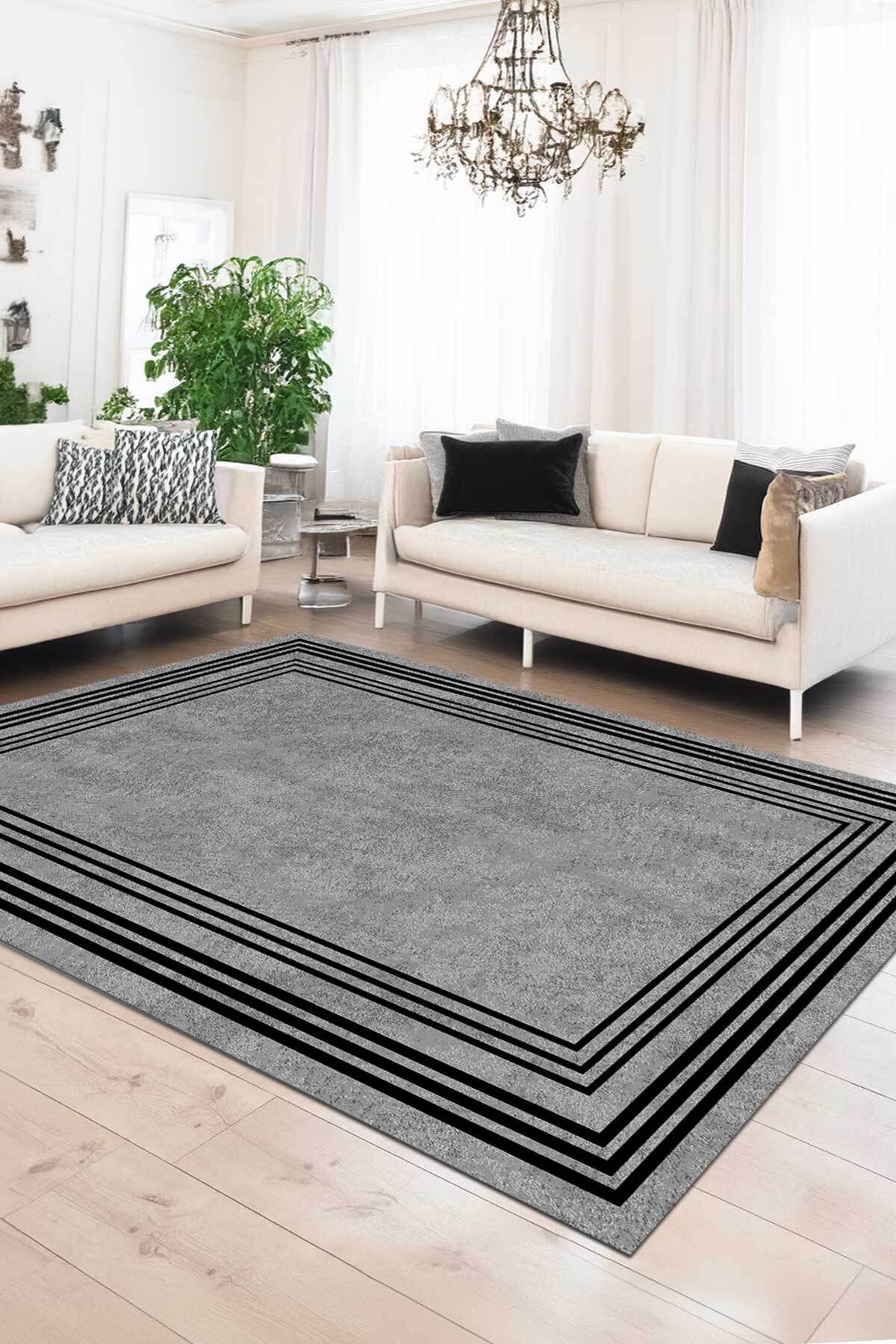 Covor, CLR-7244-HALI-89, 180x280 cm, Poliester, Gri