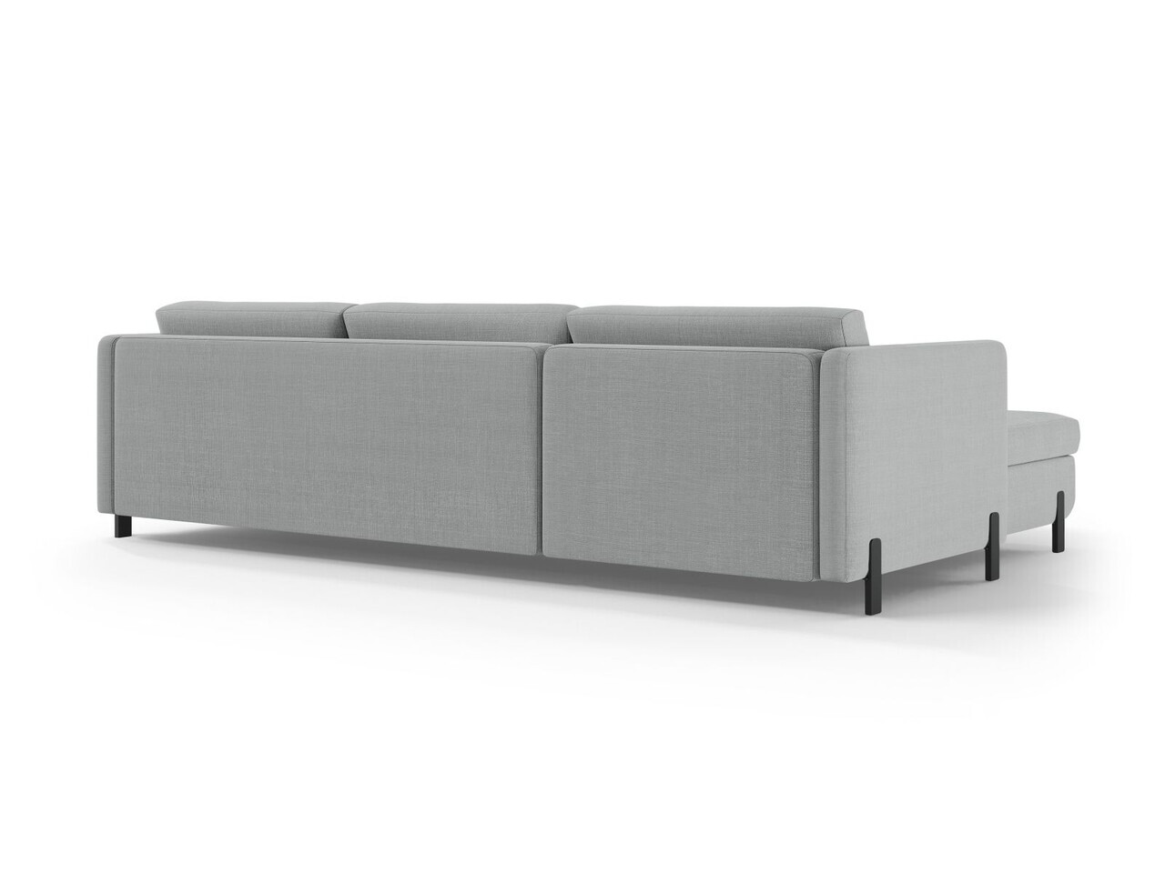 Coltar extensibil stanga 4 locuri, Gloria, Micadoni Home, 266x170x88 cm, tesatura structurata, gri deschis — imaginea 4
