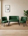 Set fotoliu extensibil și canapea cu 2 locuri (3 piese), Atelier del Sofa, 281ELR1210, Verde