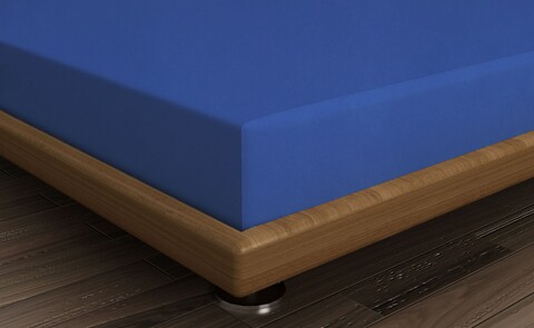 Cearceaf de pat cu elastic, 160×200 cm, 100% bumbac ranforce, Patik, Dark Blue, albastru inchis