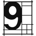 Numar casa pentru poarta/usa Nine, metal, 14 x 16 cm, negru, cifra 9