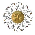 Decoratiune de perete Sonne, Boltze, 74 cm, fier, auriu