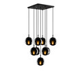 Lustra, Tatum, 584TTM1169, Fier, Negru / Fume