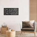 Decoratiune de perete, Decorative Panel 2, Metal, 100 x 48 cm, Negru