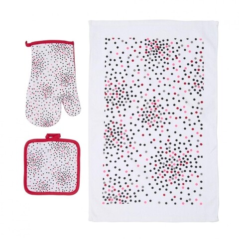 Set 3 piese pentru bucatarie dots, heinner, bumbac