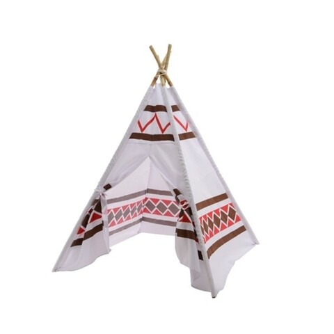 Poza Cort de gradina pentru copii Tepee, Decoris, 120x120x155 cm, poliester, multicolor