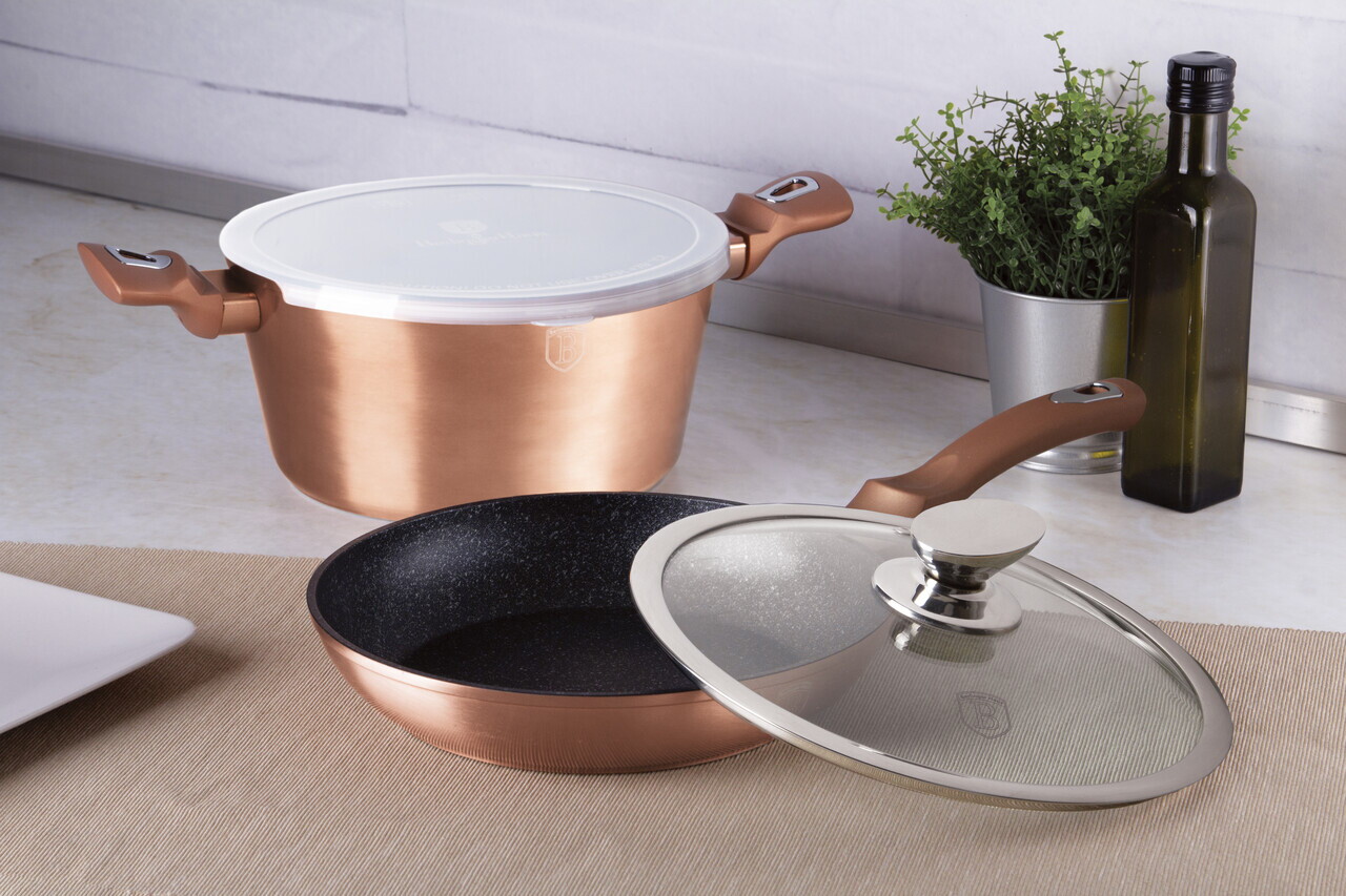 Set pentru gatit Berlinger Haus, Rose Gold, 4 piese, aluminiu forjat, roz - view 2