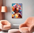 Tablou decorativ Marty -B, Mauro Ferretti, 62x92 cm, lemn de pin/canvas pictat si lacuit, multicolor