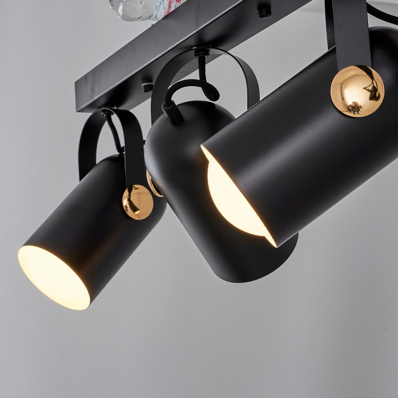 Lustra, Lightric, 414LRC1564, Metal, Negru