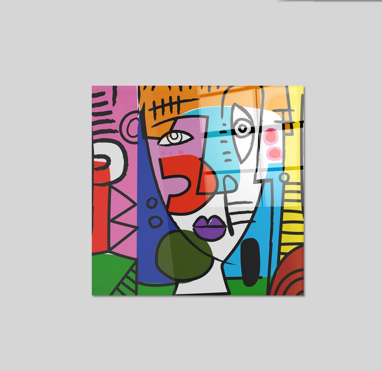 Tablou decorativ, CAM4014_5050, Dimensiune: 50 x 50 cm, Multicolor - view 3