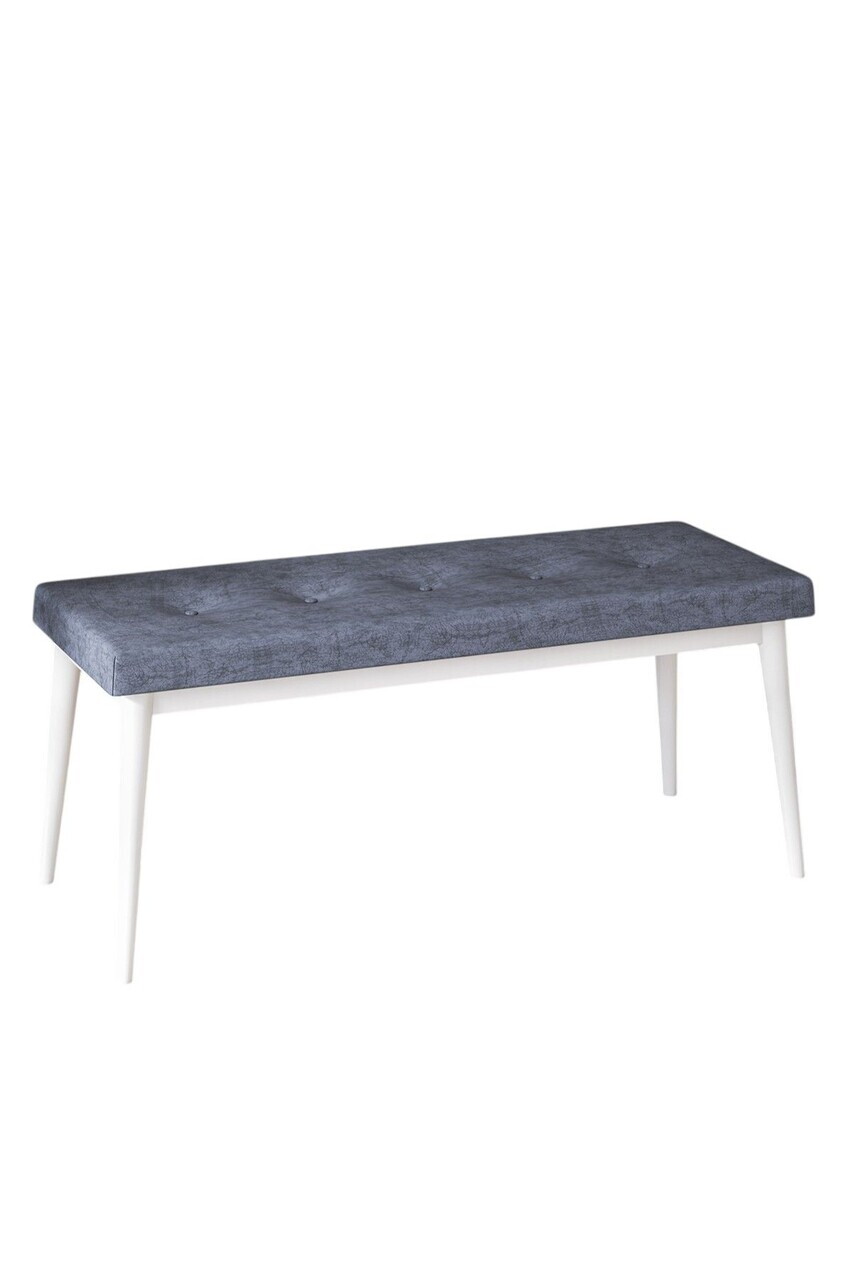 Banca, Hanah Home, Pera Bench, Afumat / Alb — imaginea 2